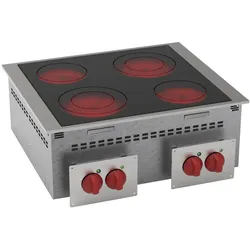EURAST - Küchenarbeitsplatte einbau 4 hitzezonen - 700x600x210 mm - 8600 W 400/3V - 12800631