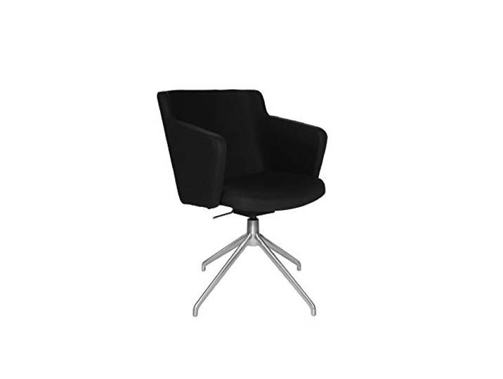 Topstar SFH 1.0 Speisezimmerstuhl, Esszimmerstuhl, Loungechair, mit Armlehnen, höhenverstellbar, Stoffbezug, schwarz