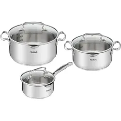 Tefal Duetto Plus, Pfannenset + Topfset, Silber