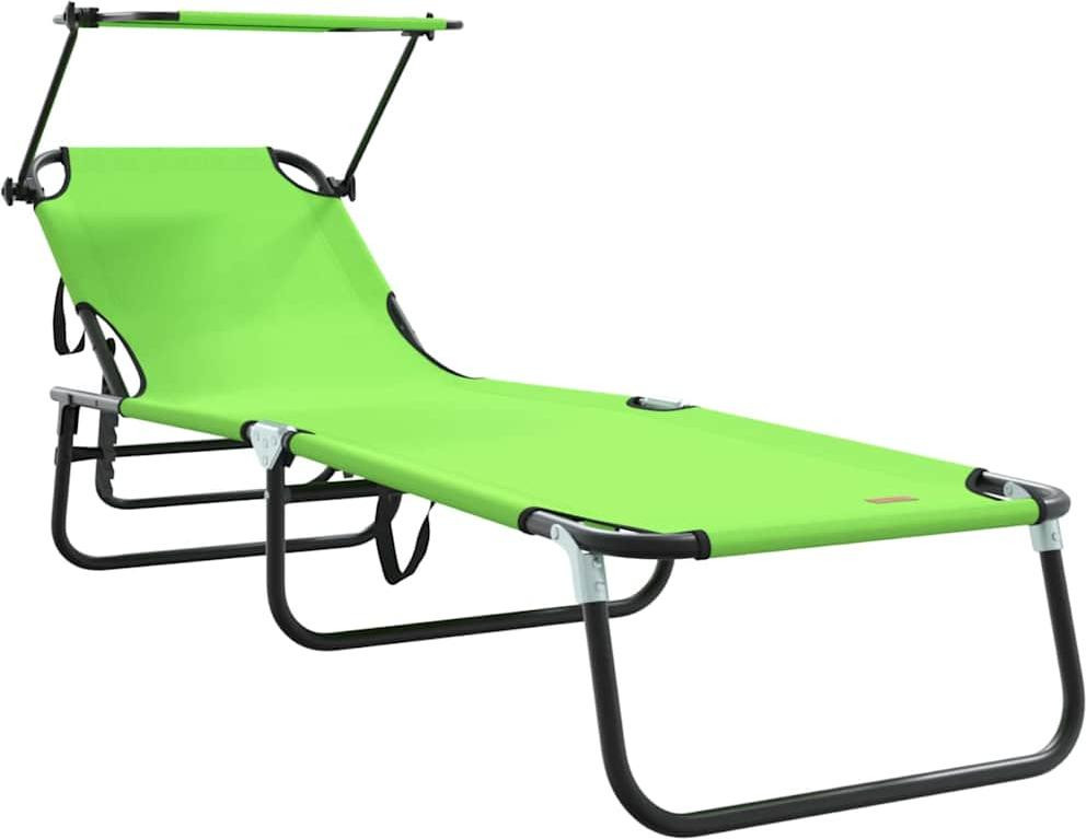 vidaXL Opklapbare ligbed Oxford, groen