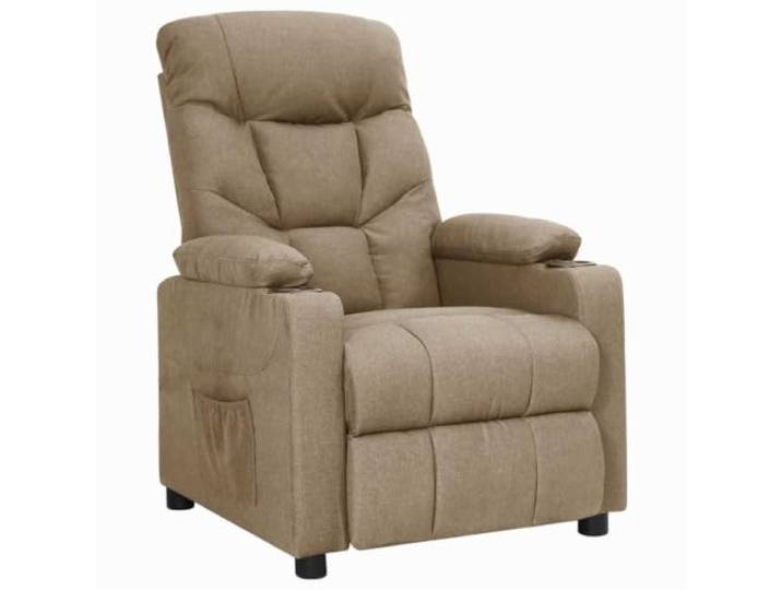 Tmriohed Relaxsessel mit Liegefunktion Fernsehsessel Stoff Taupe Ergonomischer Ruhesessel mit 3-stufig verstellbarer Rückenlehne und Fußstütze für optimale Entspannung im Wohnzimmer.