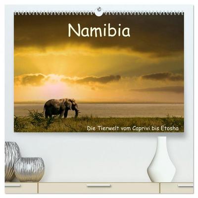 Namibia – Die Tierwelt vom Caprivi bis Etosha (hochwertiger Premium Wandkalender 2026 DIN A2 quer), Kunstdruck in Hochglanz