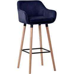 CLP Barhocker Grant Samt   Farbe: dunkelblau