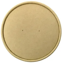 MONOUSO - Kraft-Kraftkarton-Deckel für Ø11,7cm Kraft-Kraft Pappbecher (375 Stück)