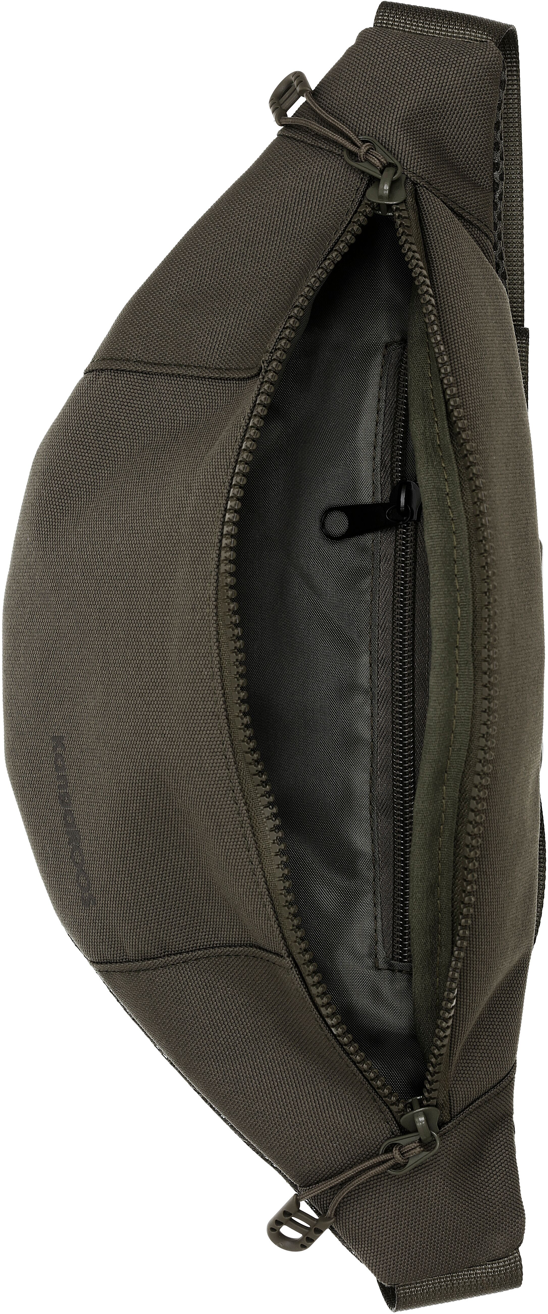 Bauchtasche KANGAROOS "Waistbag", Damen, Gr. B/H/T: 38cm x 15cm x 8cm, grün (olivgrün), Polyester, Polyurethan, Taschen Bauchtasche, Waistbag