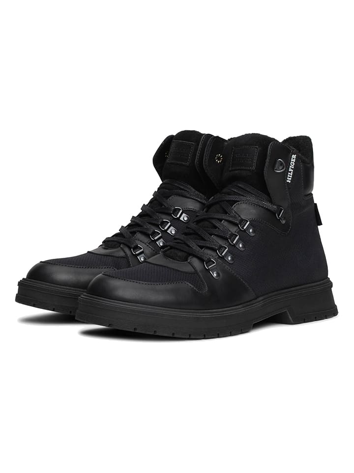 Tommy Hilfiger Shoes Leder-Boots in Schwarz - 42