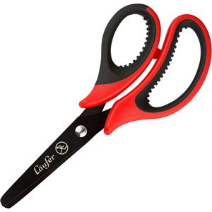 Läufer Kinderschere 87321, 13cm, für Linkshänder, rot/schwarz, ab 4 Jahre