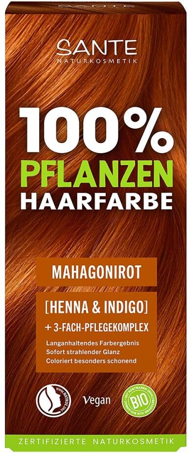 Pflanzenhaarfarbe mit 3-fach Pflegekomplex mahagonirot 07