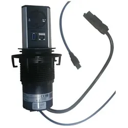 Bachmann, Steckdosenleiste, elevator 1x schutzkontakt 1x cat6 1x usb 3.0 edelstahl (3x, CEE 7/3, 2 m)