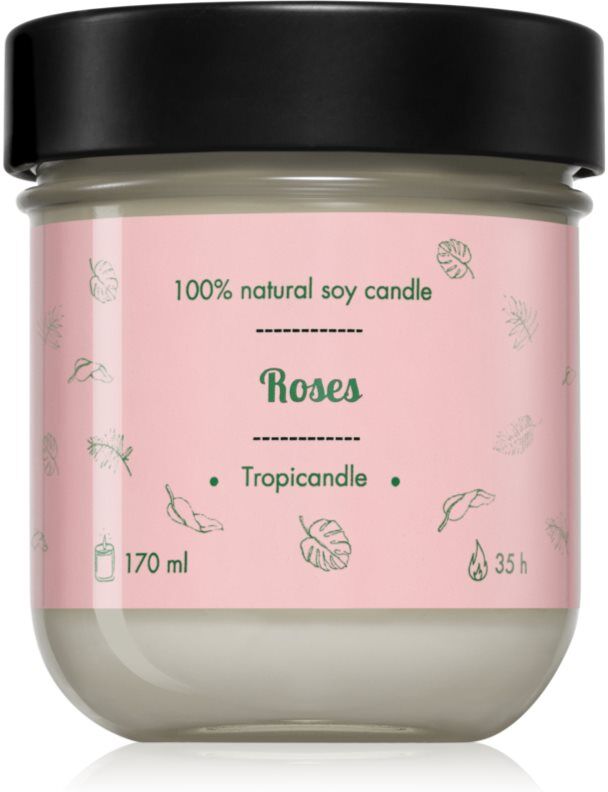 Tropicandle Roses bougie parfumée 170 ml