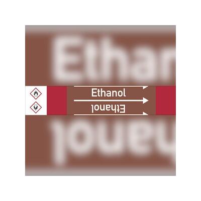 Rohrleitungskennzeichen Ethanol - 33000x105 mm Folie selbstklebend