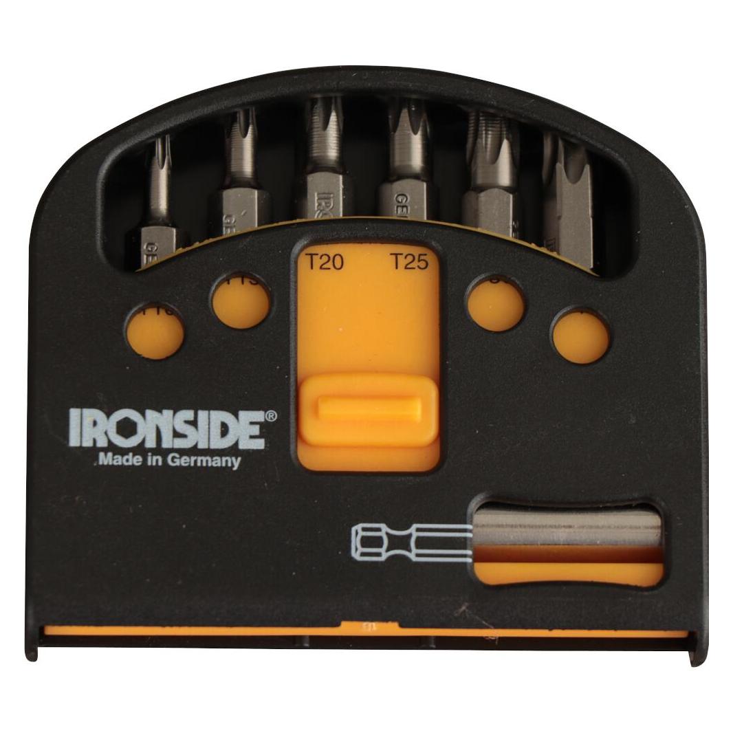 Ironside Bit-Box 7-teilig, TX: 10 / 15 / 20 / 25 / 30 / 40, incl. magnetischer Bithalter (Bit-Halter) (244059)