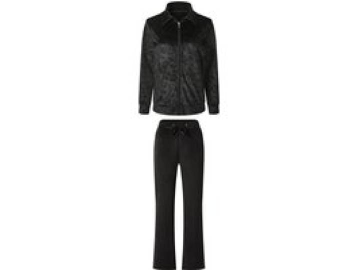ESMARA® Ensemble d'intérieur velours femme (noir, M(38/40))