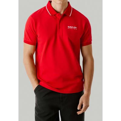 Poloshirt "Poloshirt TIPPED LOGO POLO", Herren, Gr. L, rot (mars rot), 97% Baumwolle, 3% Spandex, RED BULL RACING X PEPE, Shirts