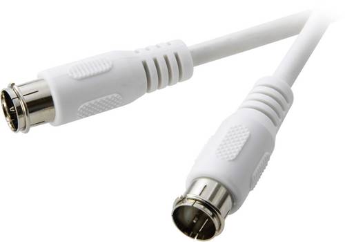SpeaKa Professional SAT Anschlusskabel [1x F-Quickstecker - 1x F-Quickstecker] 10.00m 75 dB Weiß