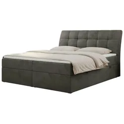 Boxbett mit Bettkasten Diegos , grau , Maße (cm): B: 180 H: 118