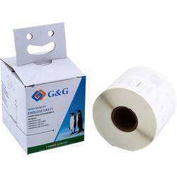 G&G Etiketten Rolle Kompatibel ersetzt DYMO 99014, S0722430 101 x 54 mm Papier Weiß 220 St. Permanent haftend Versand-Etiketten 14984