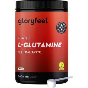 gloryfeel Aminosäuren L-Glutamin, Getränkepulver, geschmacksneutral, hochdosiert, 600 g