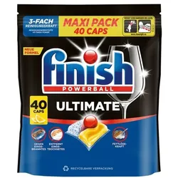 finish Powerball Ultimate Citrus Spülmaschinen-Cap 40 Stück gelb