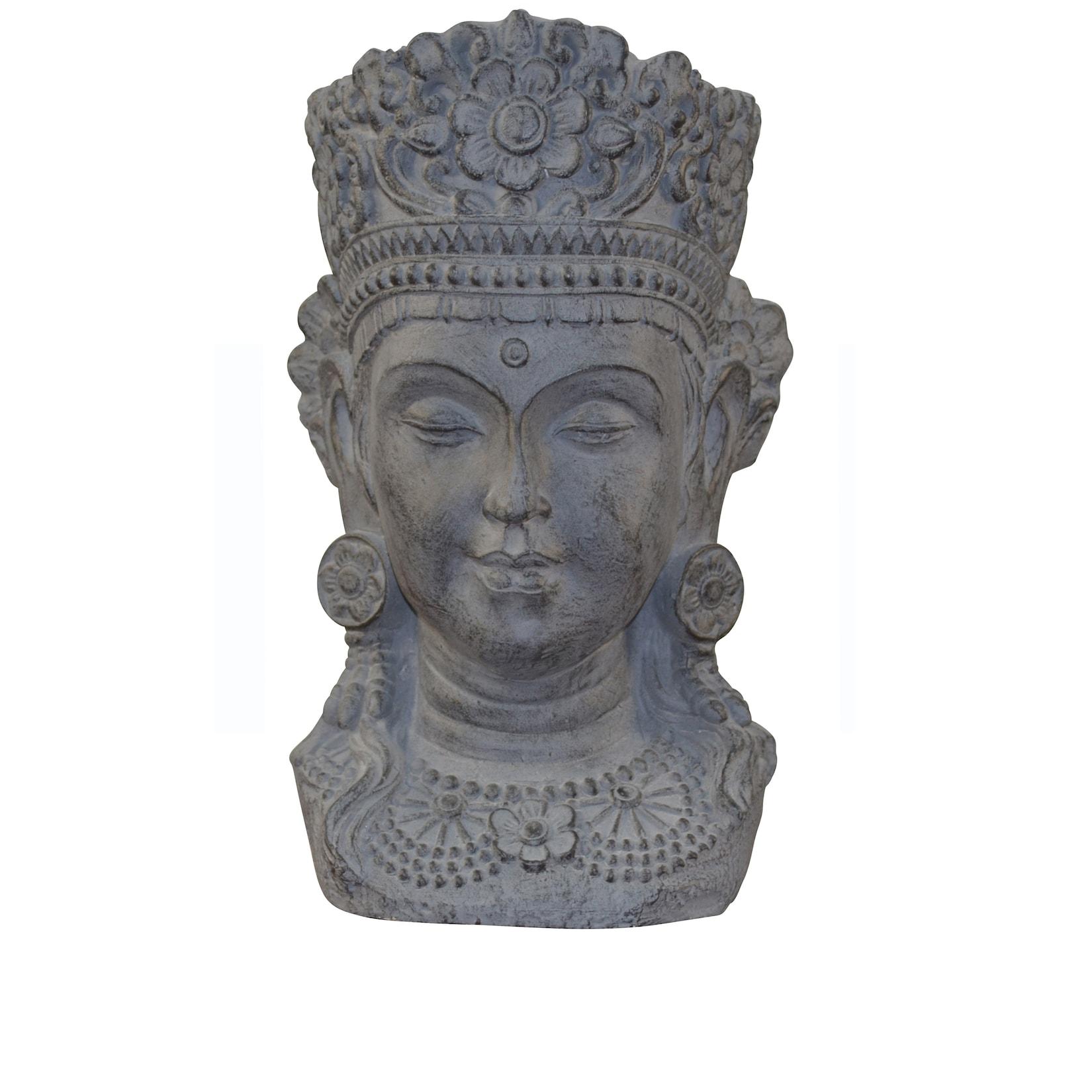 möbel direkt online Pflanzgefäß Buddhakopf grau