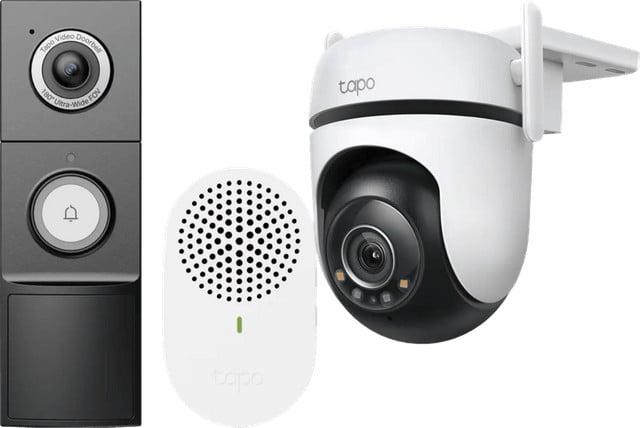 TP-Link Tapo C520WS met D235 Smart Battery & Wired Deurbel Set