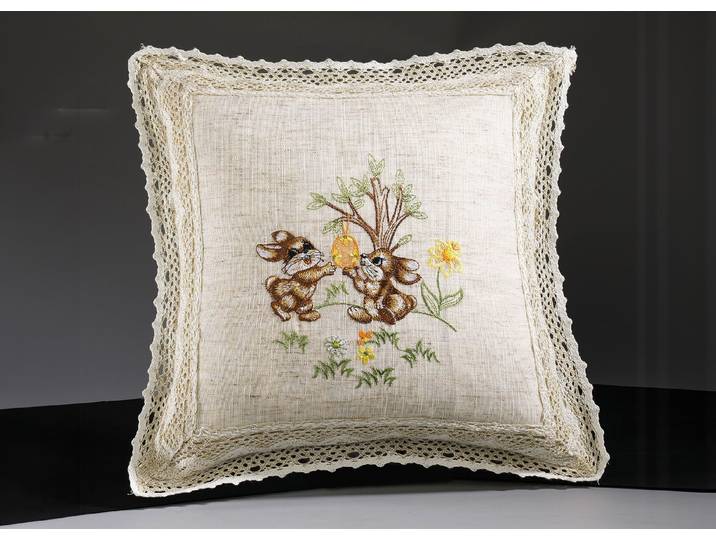 Accessoires mit Spitze aus dem Hause Schäfer, Größe 404 (Kissenbezug, 40/ 40 cm)