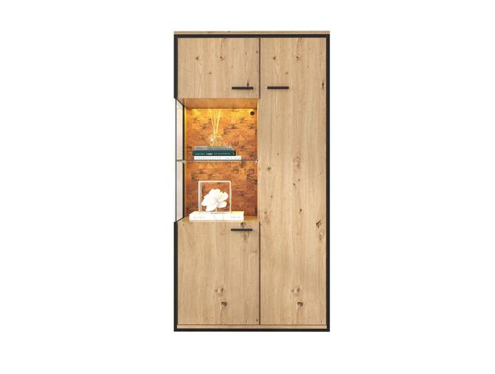 VITRINE-BUFFET Holzeffekt 78/40/150 cm