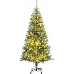 vidaXL, Weihnachtsbaum, Weihnachtsbaum Beschneit LED Beleuchtet Christbaum Tannenbaum Deko 180cm (180 cm)