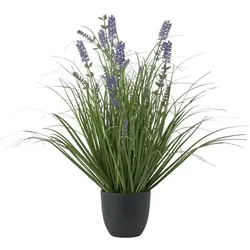 Lavendel getopft   , lila/violett , Kunststoff , Maße (cm): H: 56  Ø: 35