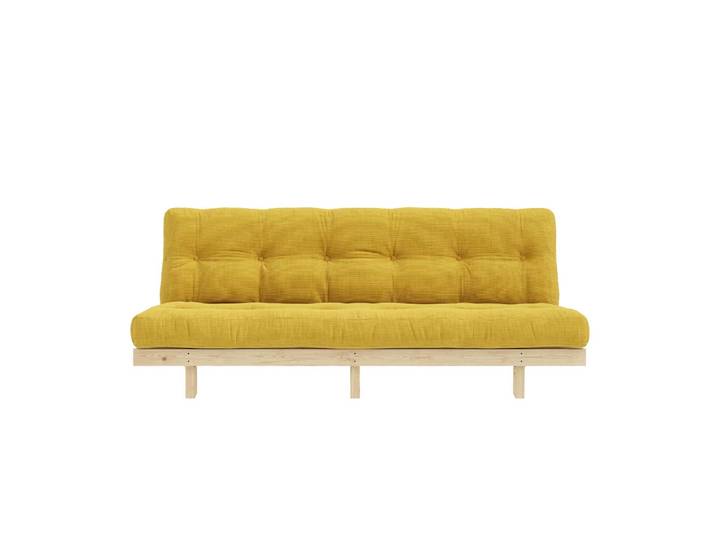Schlafsofa KARUP DESIGN Lean 200 Schlafsofa, Gästebett, Sofa mit Futonmatratze , gelb (honey), B:200cm H:73cm T:100cm, Bezug: 100% Polyester, Sofas, Schlafsofa, Inkl. Futonmatratze, Liegefläche 130x200 cm, FSC zertifizierte Kiefer