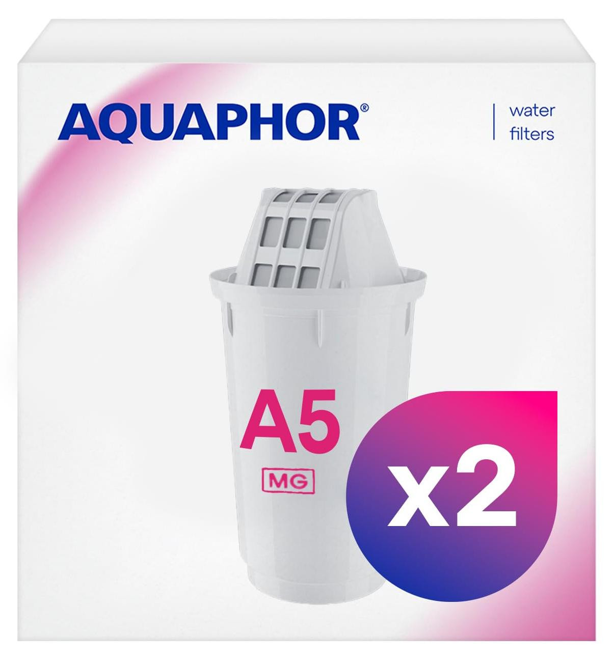 Aquaphor A5 Mg+ waterfilter cartridges (set van 2 stuks)