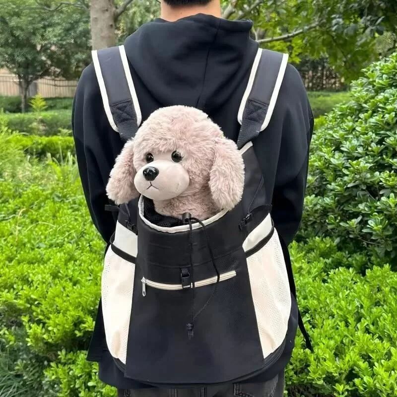 INF Faltbarer Haustierrucksack: Kleine Hunde- und Katzentrage, Brustrucksack für Reisen & Spaziergänge