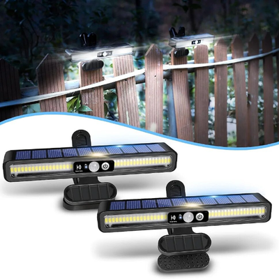HomeDecorAndMore LLC Clip On Solar Motion Lights Outdoor Waterproof 2Pcs