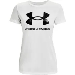 UNDER ARMOUR Damen Kurzarm Live Sportstyle Graphic SSC, Größe S in Weiß 102