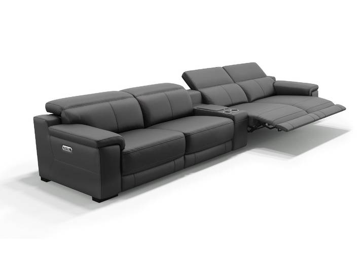 Leder Couch Garnitur SORA 4-Sitzer 4sitzig Kino