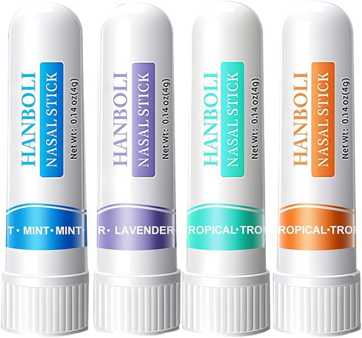 4 Aromatherapie Neus Sticks voor verfrissend ademhalen en concentratieboost