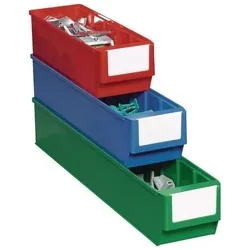 Tecwerk, Lagerbehälter, Regalkasten L500xB183xH81mm blau Polypropylen