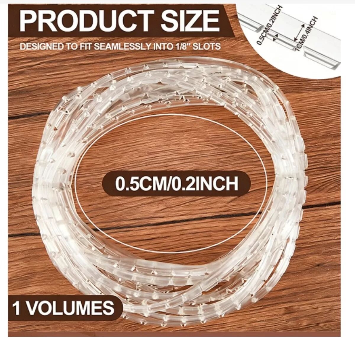 INF Glas-Halteleiste aus PET — Befestigungsclip für 1/8 inch Nut, Anti-Rassel- und Staubschutz Transparent