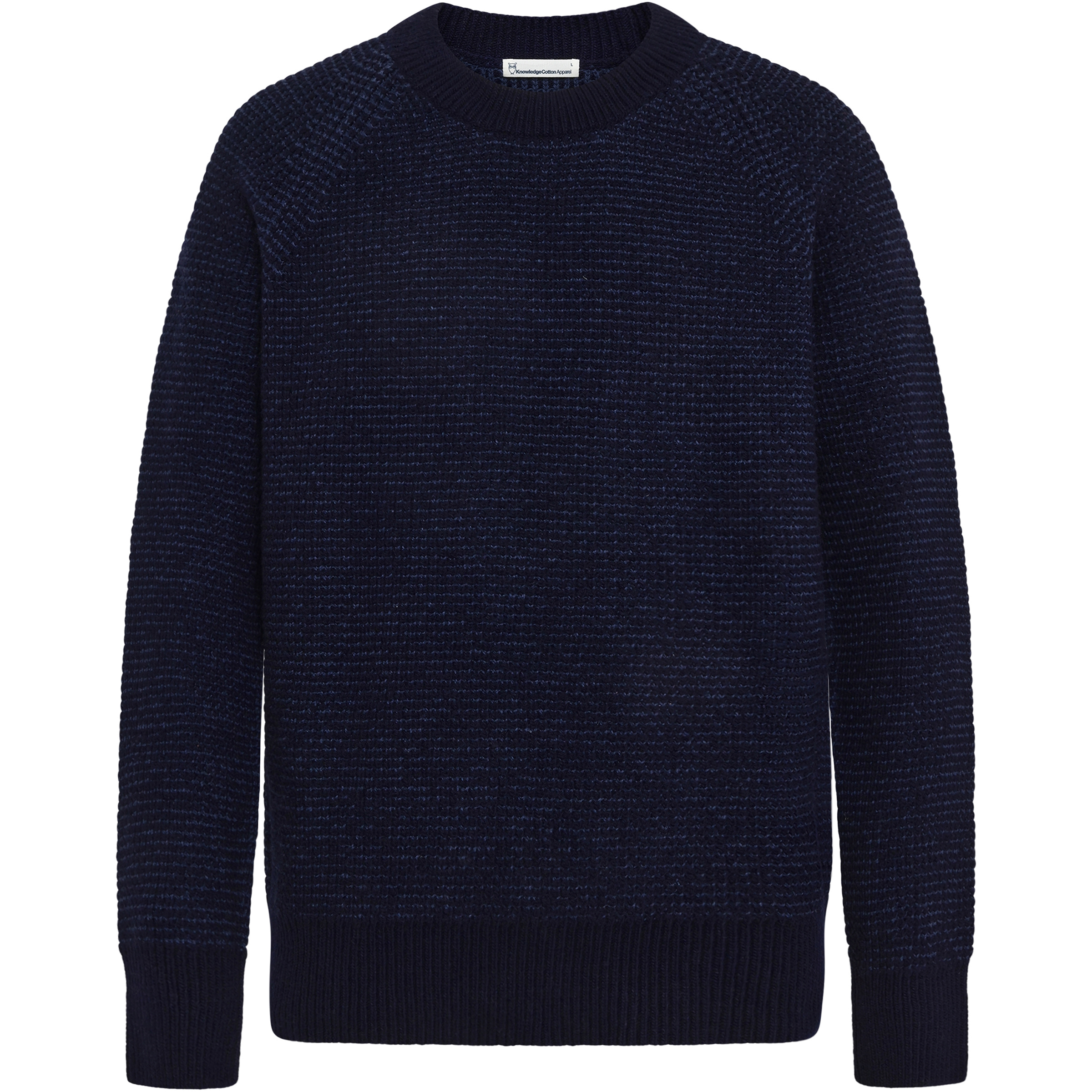 KnowledgeCotton Apparel Lambswool Crew Neck Herren Pullover blau Größe M Lifestyle Geruchsneutralisierend