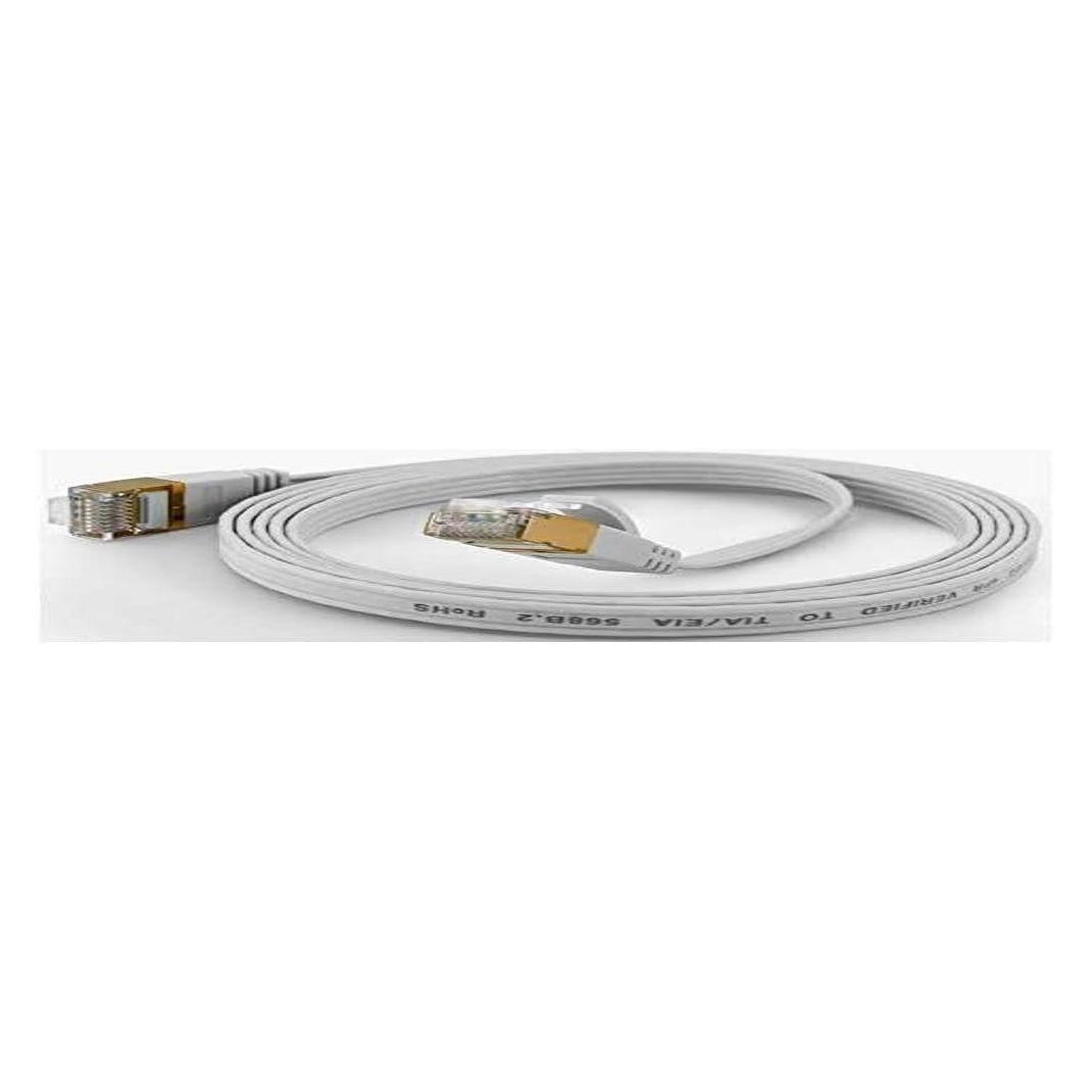 Wantec wW Patchkabel CAT6A extraflach FTP weiss 0,10m (F/FTP, CAT6a, 0.10 m) (7001)