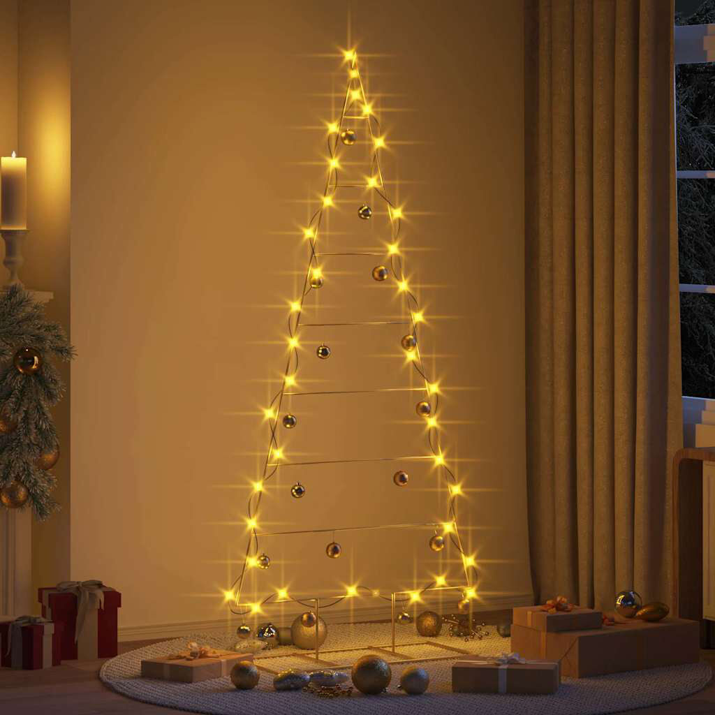 Metro Metal Christmas Tree with Stand steel Gold 6.89' H