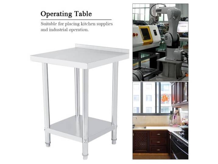 Double Couche Table De Travail En Acier Inoxydable Plate-Forme De Table D'opération Table De Poste De Travail Cuisine Bureau H-HB065