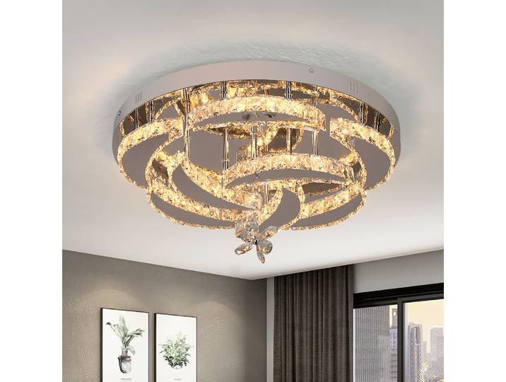 VETRULUS luxe K9 Lustre en cristal moderne plafonnier Led salon salle à manger décor suspension lumière réglable Lustre maison