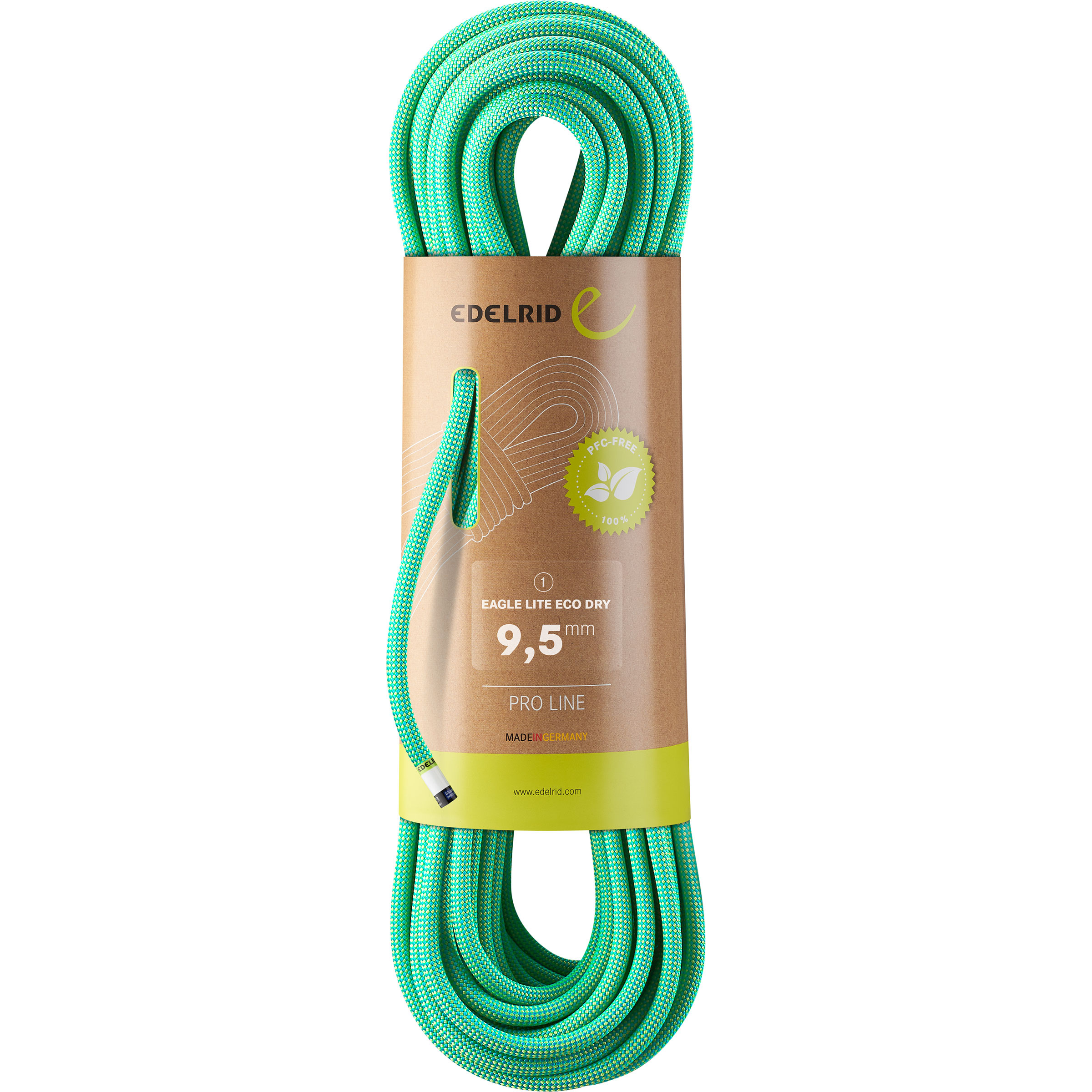 Edelrid Eagle LiteDry 9,5mm Kletterseil Kletterseile gruen Größe 60M Alpinklettern | Sportklettern