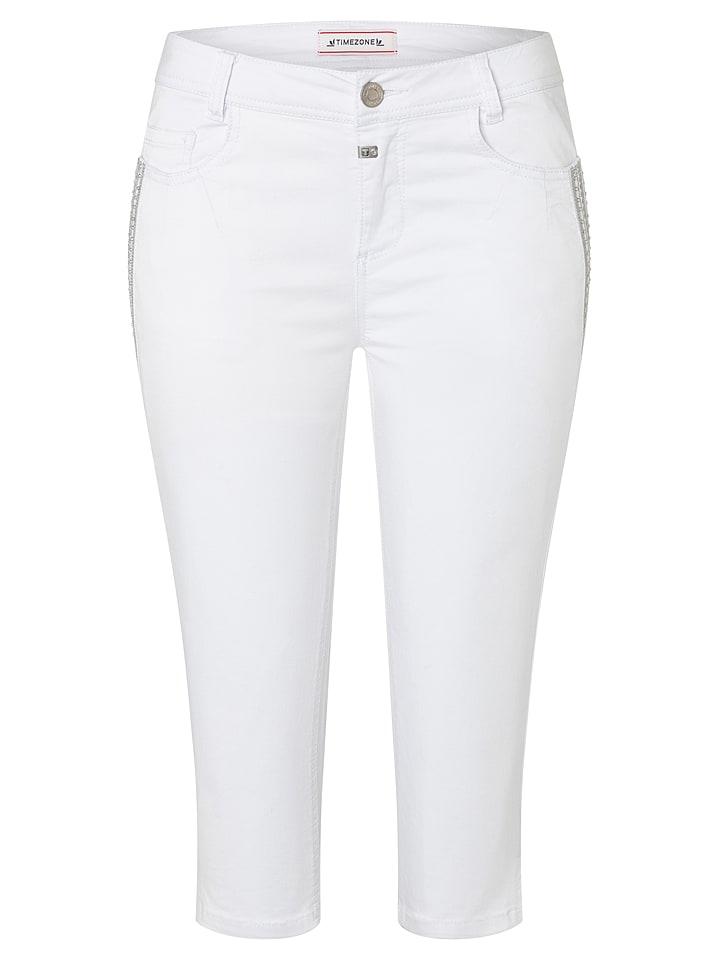 Timezone Caprihose "Dashni" in Weiß - W28