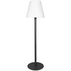 Brumberg Outdoor Stehleuchte BIAK, IP44, 184cm / Ø 50cm, 1x E27, Aluminium, Aufbau-Montage, strukturgraphit / Schirm opalweiß BRUM-60121103