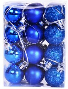 Discount Dollar Deals Mini Christmas Balls Ornaments, Flocked Christmas Balls, Christmas Tree Hanging Decor blue 2cm