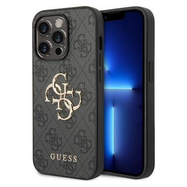 Guess PU 4G Metal Logo Case für Apple iPhone 15 Pro - black (Apple iPhone 15 Pro) (GUHCP15L4GMGGR)