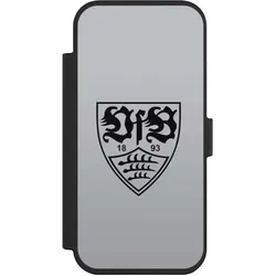 Nivocase Klapphülle für Apple iPhone Air Handyhülle aus Kunst Leder NIVOflip schwarz Logo Offizielles (Apple iPhone Air), Smartphone Hülle, Schwarz