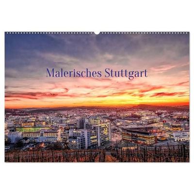 Malerisches Stuttgart (Wandkalender 2027 DIN A2 quer), CALVENDO Monatskalender